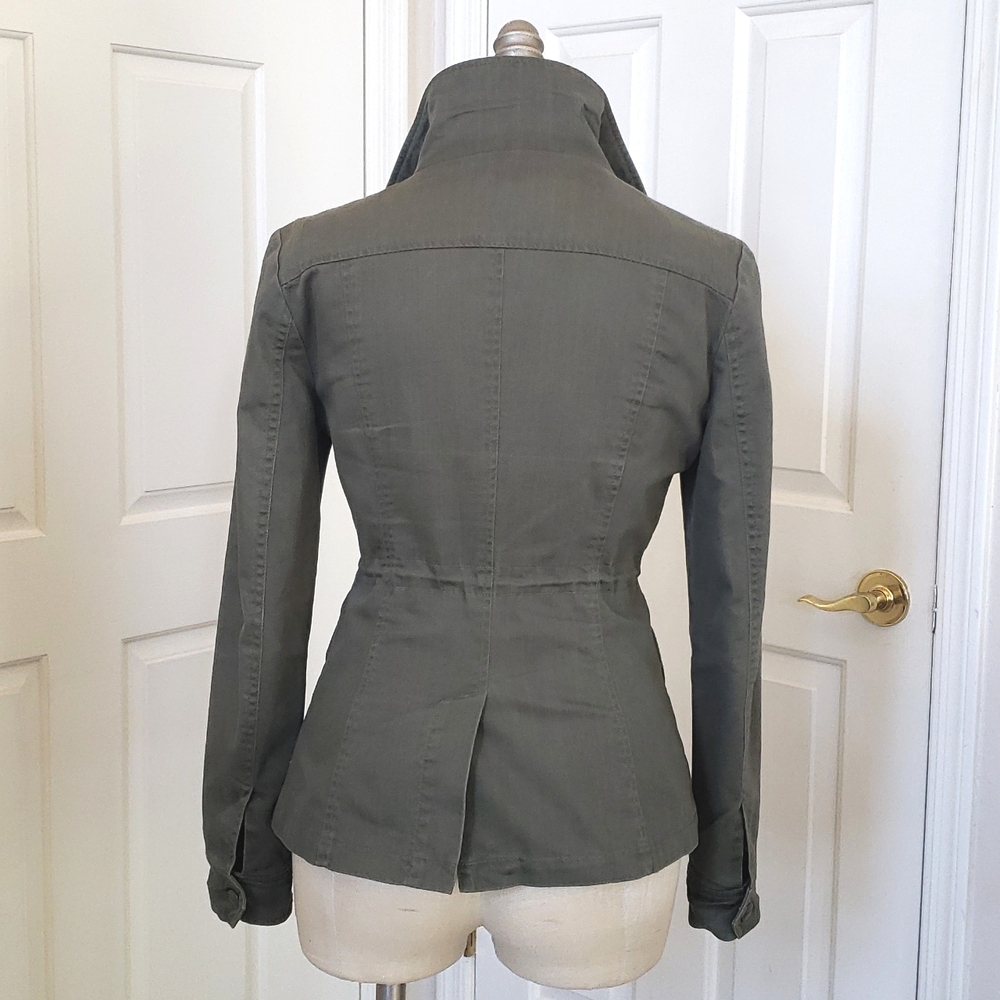 BNCI Hunter Olive Green Utility Jacket XS Technical Canvas Funnel Neck Zip Front - Picture 5 of 16